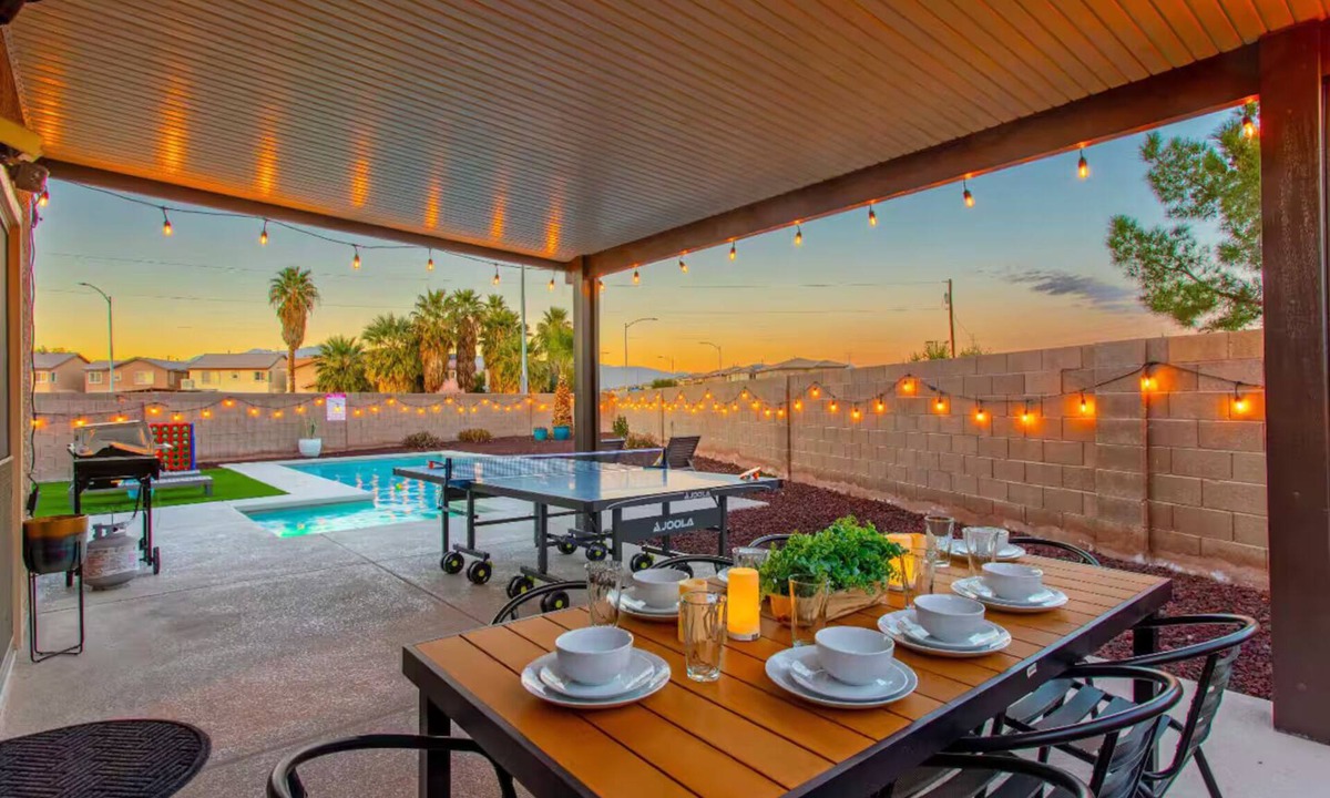 North Las Vegas House | 6BR Powerhouse: Heated Pool, Game Room & More!