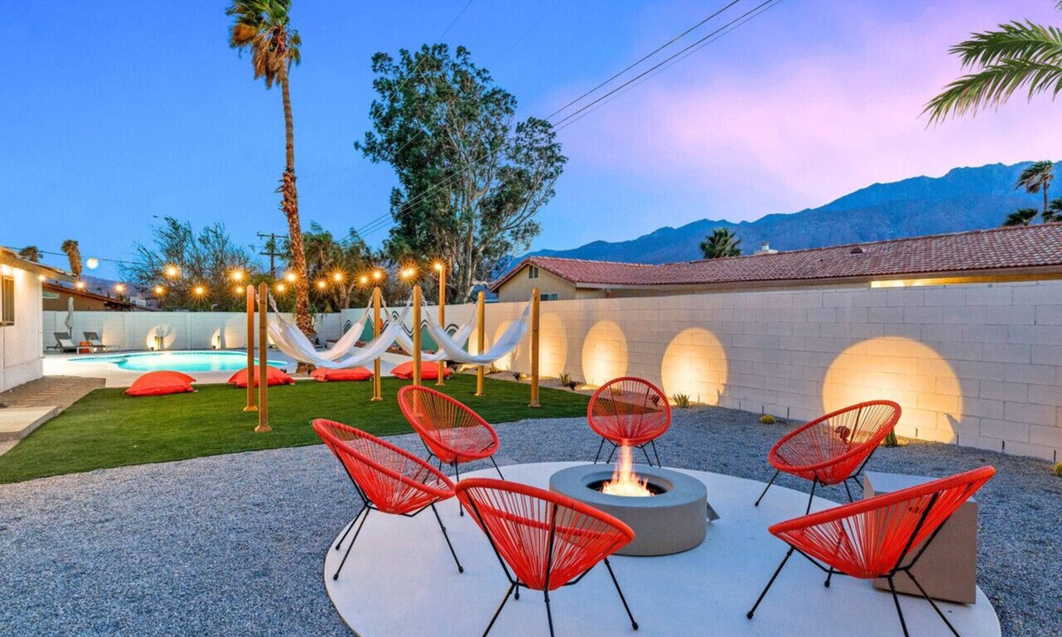 Racquet Club South House | Acacia Retreat with Heated Pool & Spa by Rather Be Properties