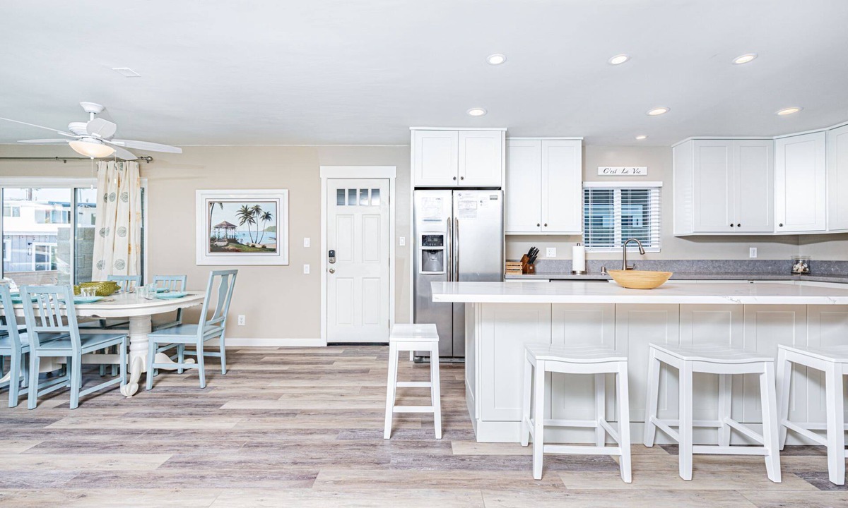 West Newport House | Beach House for Family Trips to the Coast, Steps to Sand with A/C and Sunny Patio