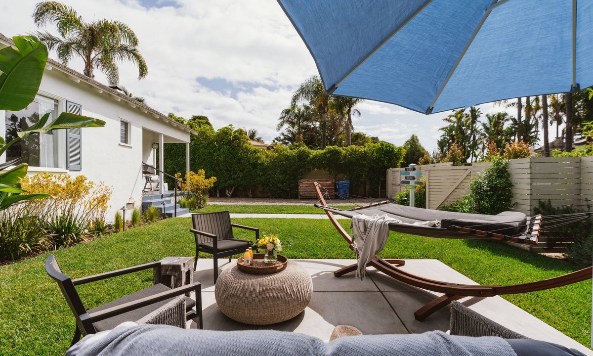 Coast Village House | Designer's Seaside Getaway in Montecito, easy walk to beach and cafe