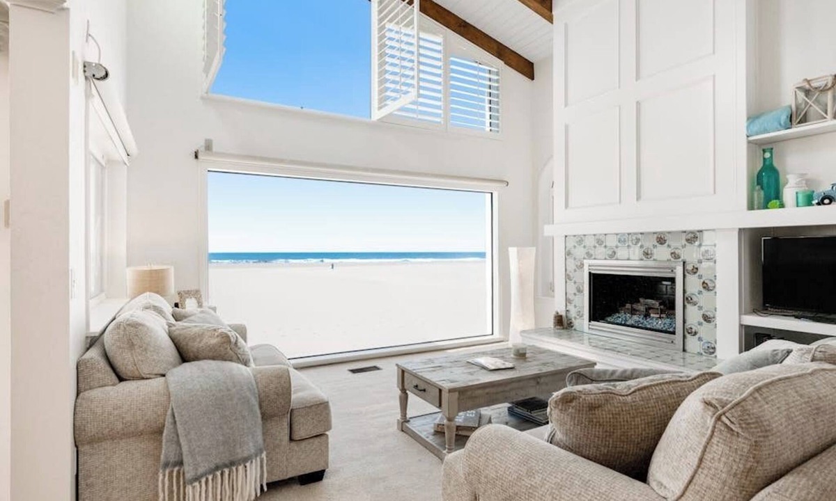 Hollywood Beach House | Oceanfront Home with Giant Picture Windows, Gas Fireplace, and Free WiFi