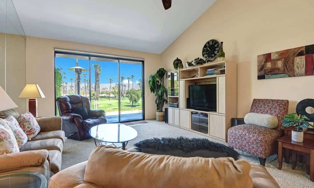 Palm Desert Condo | Pet-friendly condo with views|Shared pool