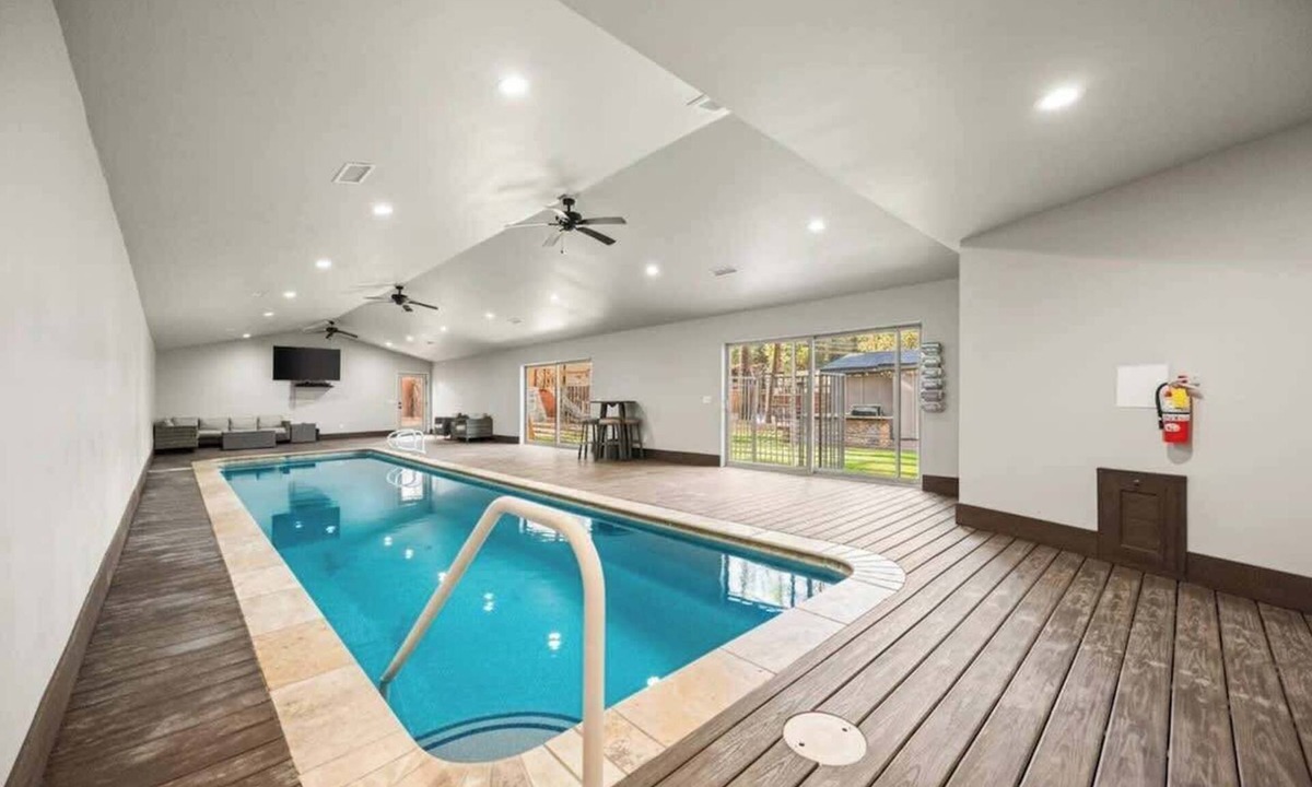 Summit Estates House | Rare Indoor Pool, Game Room & Courts, 5 Blocks to Snow Summit