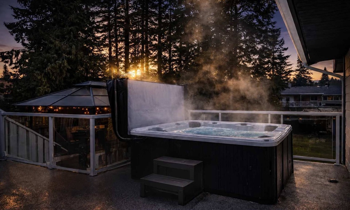 Langley House | The Stag House : HotTub, Outdoor Theatre, Arcade Games, Big Backyard & Sleeps 18