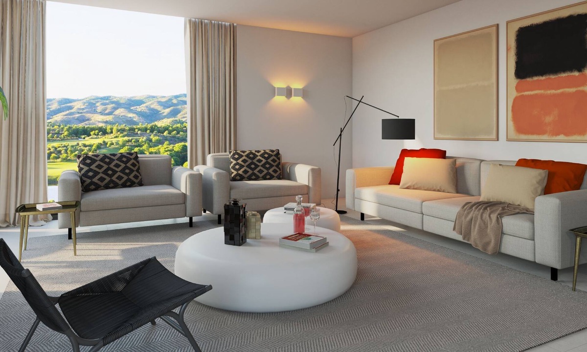 Vila Nova De Cacela Apartment | Unwind on the shaded terrace overlooking the lush gardens and pool.