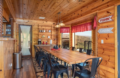 Ahwahnee House | A cabin look house with Dome Room/Spa/Pool/View/Play Set/Game Room/FamilyFun