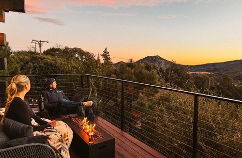 Julian House | Award-Winning A-Frame with Cedar Hot Tub and Views