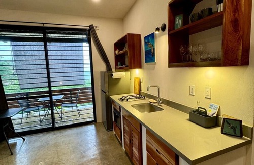Rivas Apartment | Casita Pelicano is a sleek, surf studio in Playa Remanso with AC & an ocean view