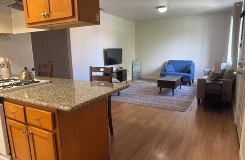 Bakersfield Apartment | Charming 2-bedroom upper apartment in a quiet Bakersfield neighborhood with AC