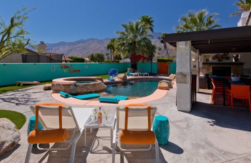 Racquet Club South House | Coachella casa with pool, putting green, & outdoor fireplace - dog-friendly