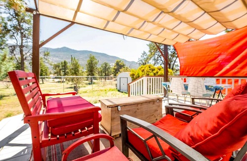 Pinyon Pines House | Cozy home with picturesque views of the mountains, a fireplace, and internet