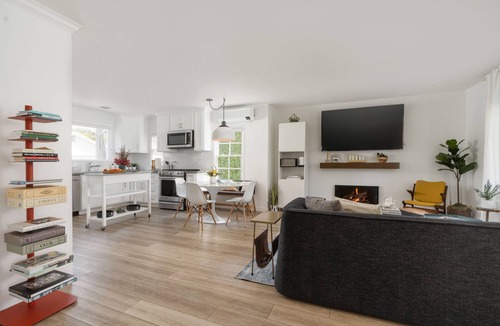 Coast Village House | Designer's Seaside Getaway in Montecito, easy walk to beach and cafe