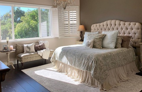 Solvang House | Dreamy White Farmhouse in Charming Solvang with a resortlike pool & huge jacuzzi