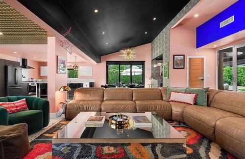 Tahquitz River Estates House | Gatsby Getaway-Deepwell MCM Estate! 3Bed/3Bath! Pool! Spa! Firepits! Mtn Views!