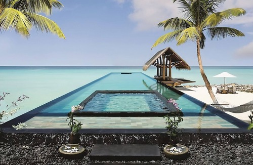 Reethi Rah Hotel | Haven of Relaxation! Balcony w/Beach View, Private Indoor Spa Tub, Outdoor Pool