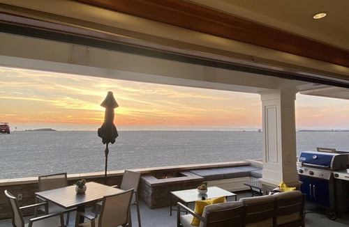 West Newport House | Luxury Oceanfront Home with Rooftop Deck, Hot Tub, Fire Pit