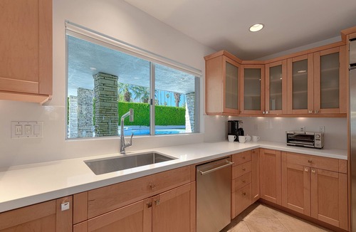 El Mirador House | MidMod Marvel! 1/3 acre! 4 bedrooms! Pool! Spa! Misters! Fireplaces! Mtn. Views!