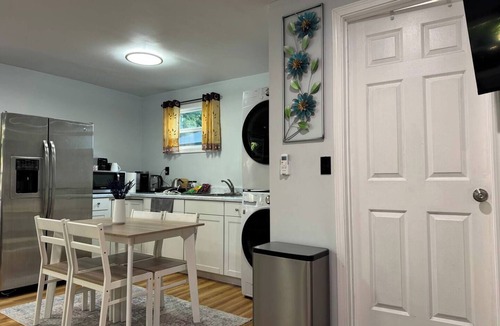 Park West Apartment | Modern Studio with AC, W/D, & Private Patio