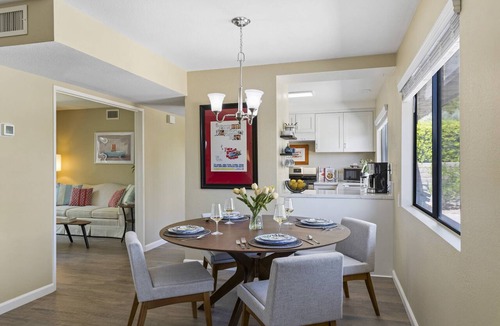 Sunrise Vista Chino Condo | Private Patio Living in Palm Springs with Fire Feature and Modern Interior Comfort