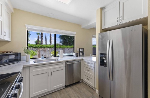 Sunrise Vista Chino Condo | Private Patio Living in Palm Springs with Fire Feature and Modern Interior Comfort