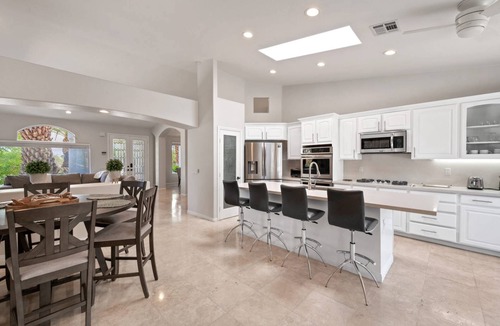 Magnesia Falls Cove House | Rancho Mirage Estate | Saltwater Pool, Spa, Game Room, Outdoor Kitchen · 4BR