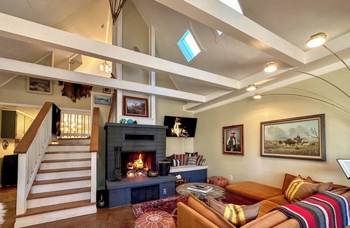Woodlands House | Retro Chic Scandanavian Chalet with Spa, Pool table, king beds