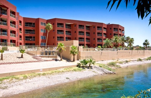 Bullhead City Condo | Riverfront Casino View Pool Spa Beach Private boat launch, BBQ's (code 1G)