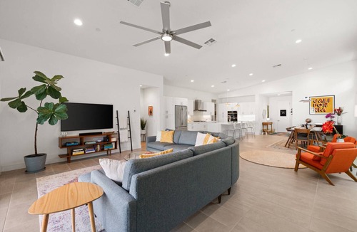 Indian Wells House | Spacious Indian Wells Oasis w/Pool Views, Firepit Patio, Mtn Views & Open Living Design