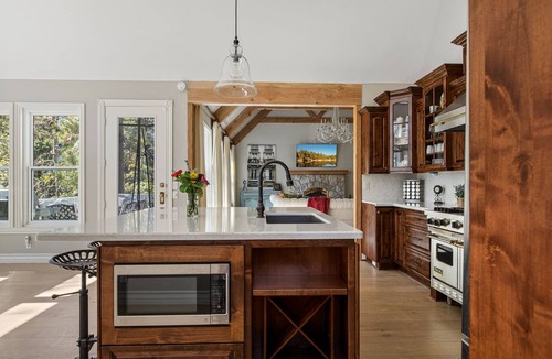 Lake Arrowhead House | Stunning French Chateau: 2 Master Bdrms, Views, Chef’s Kitchen, Game Rm, Firepit