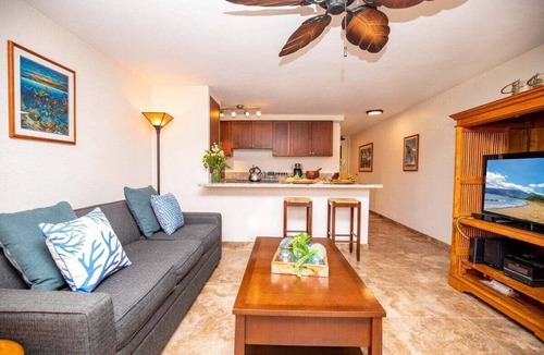 Honokowai Condo | SUMMER SALE! Remodeled 1BD w Mountain Views Pool AC - Kaleialoha 403