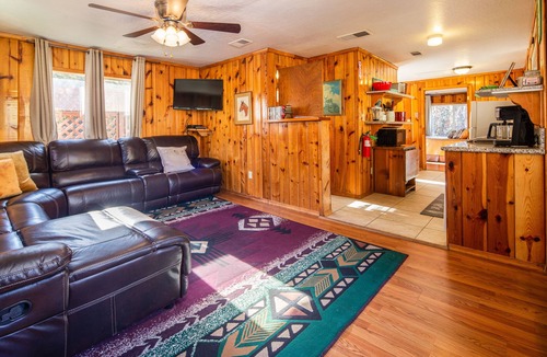 Three Rivers Cabin | The Kaweah River Cabin sleeps up to 8 guests, located 3 minutes from entrance