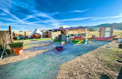 New Cuyama RV Rental | The Pink Pony Yurt, New Cuyama, CA