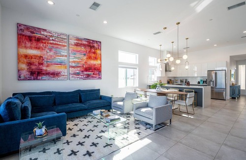 Desert Hot Springs House | Villa with 2 King Suites |3 full baths |Hot Tub & Pool |EV