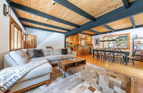 Tahoe Pines House | Walk to the Lake! West Shore Luxury Cabin, Dog Friendly, Sauna & HOA Beach