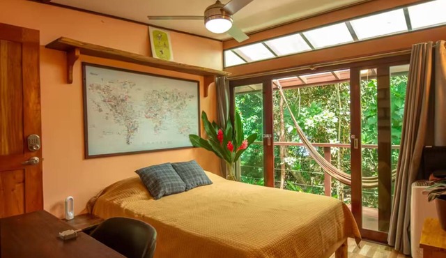 Beachfront Treehouse in Punta Uva - Bedroom w AC