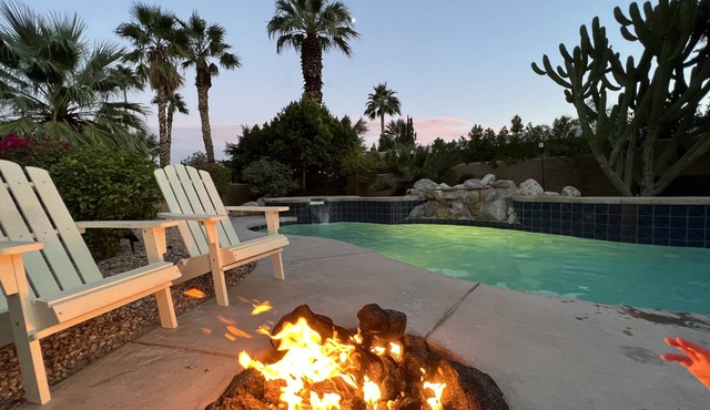 Boho-chic, Salt water, Poolside Firepit, Al-fresco dining