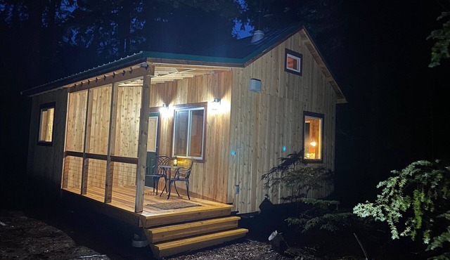 Cozy private 1 Bedroom & Loft cabin in the forest. Rustic with Modern features.