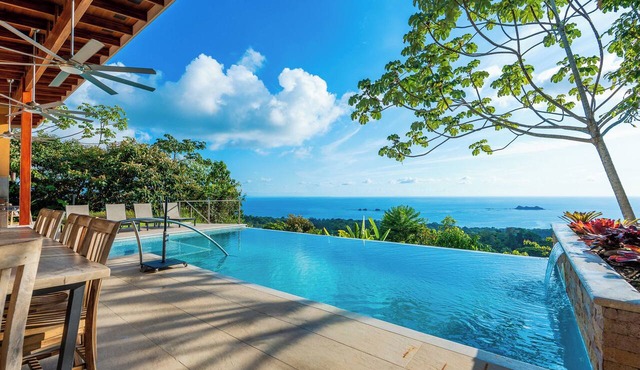 Luxury retreat with panoramic ocean view, private infinity pool, concierge