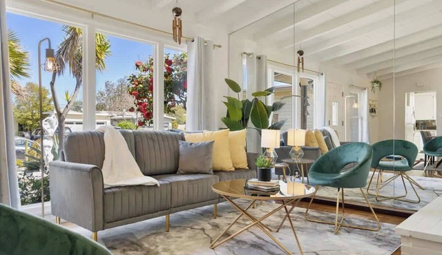 Mid-Century Garden View Home w/Parking Quiet San Mateo Retreat