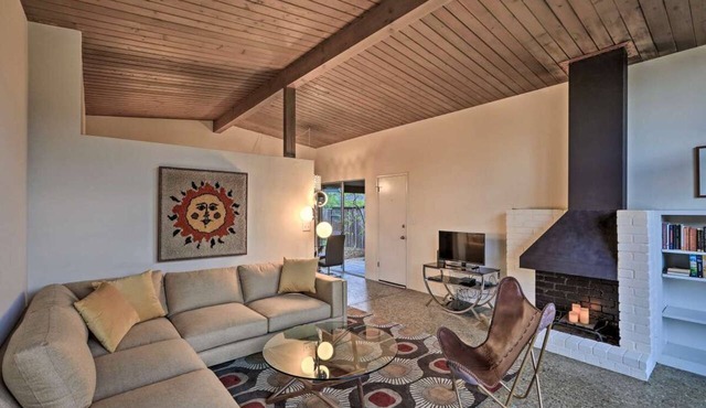 Mid-Century Steps from Miramar Beach, Private Fenced Garden in Montecito
