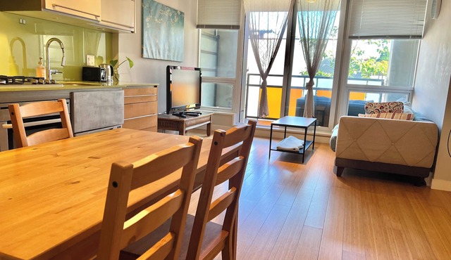 Modern 1BR w/Balcony | 10 Mins Walk to BC Place & Rogers Arena
