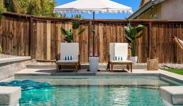 NEW Modern Boho Retreat~ Pool~Hot Tub~ Firepit~ Game Room~ Near PSP