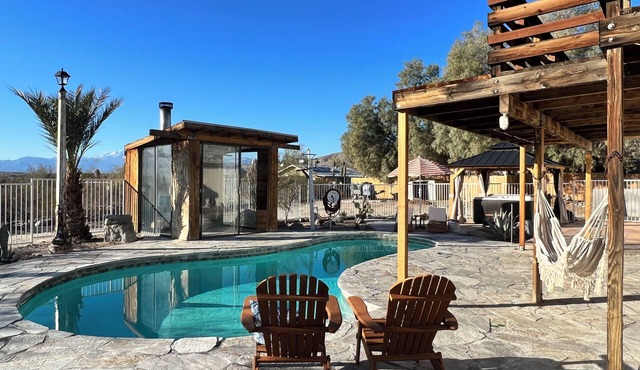 Private ranch getaway perfect for stargazing, relaxing pool desert hot bsprings