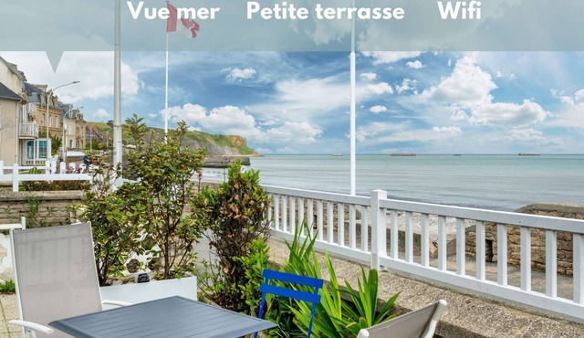 Seafront apartment - Terrace and sea view in Arromanches-les-Bains