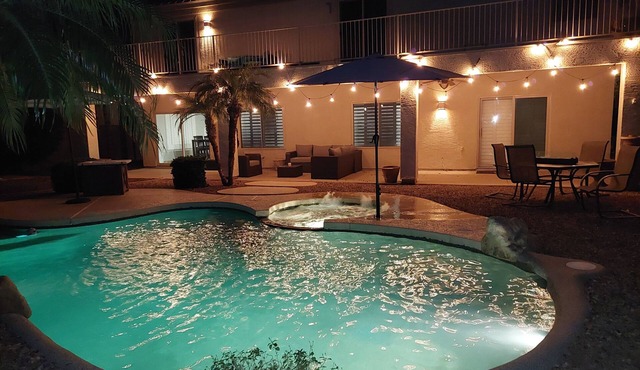 Serene Golf Course Suite with Private Bedroom, Bath + Heated Pool & Spa.