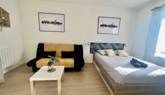 Spacious studio 2/4 pers. + sofa | Ideal for business & weekends in Châtellerault
