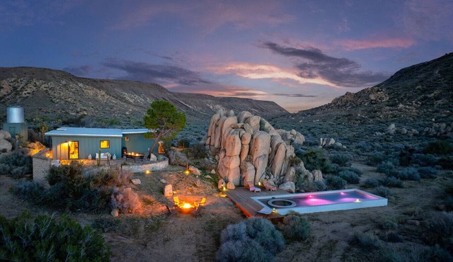 Swim Rock House: Pool & Spa Carved in Massive Boulders