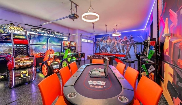 Ultimate Fun Oasis 100K Arcade, Waterslide, Courts