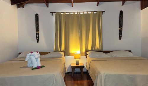 Quadruple Room, 2 Double Beds, Patio, Pool View