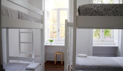 Bed in 4-Bed Dormitory Room with Shared Bathroom